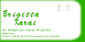 brigitta karai business card